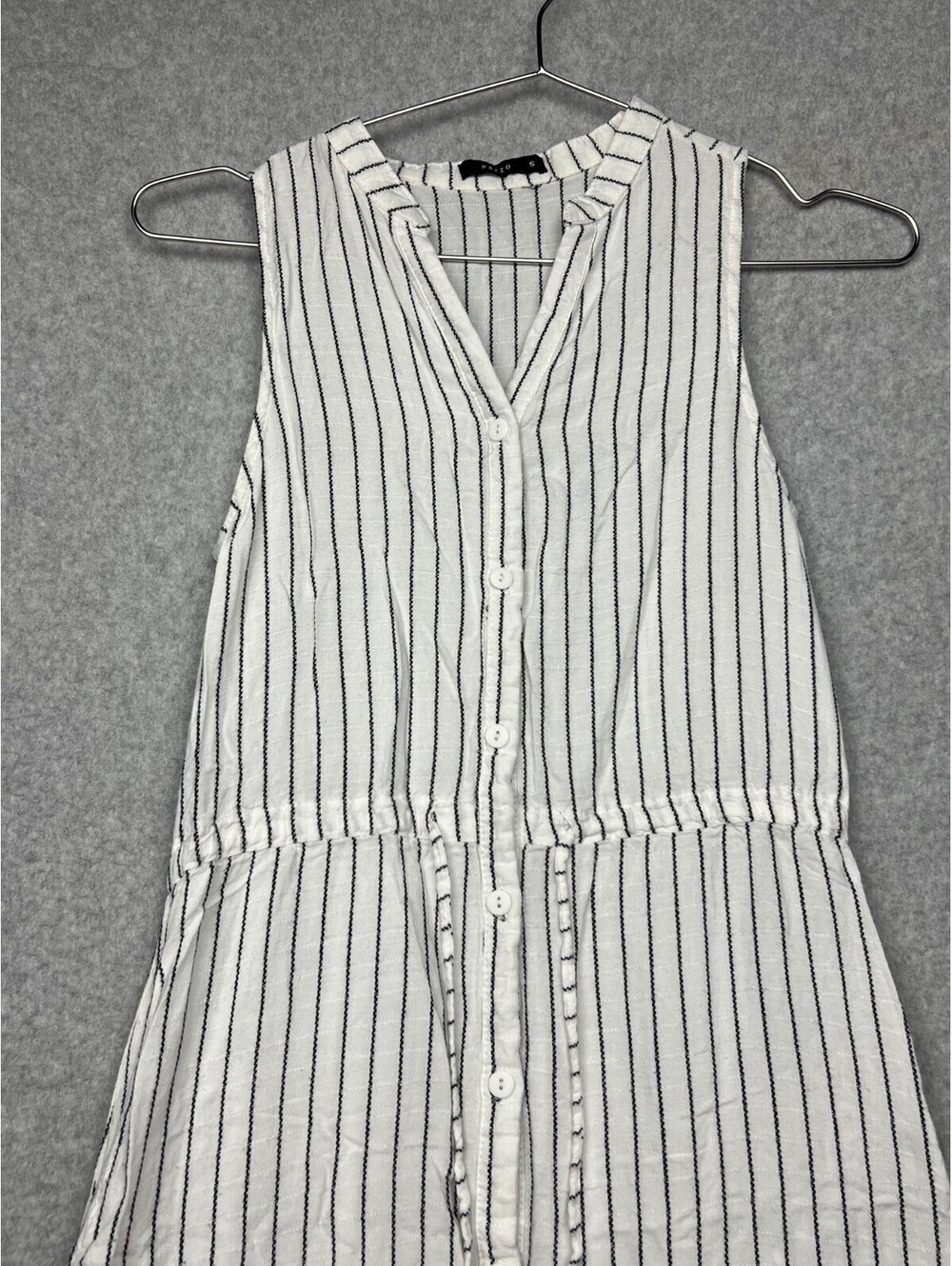 PAZZO Button Up Shirt Dress Womens S Striped Beach Simple Casual - Picture 3 of 9